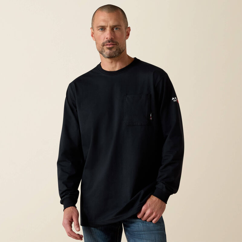 Playera Ariat FR con Logo Negro/ Limon