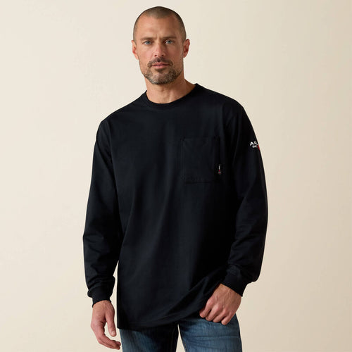 Playera Ariat FR con Logo Negro/ Limon