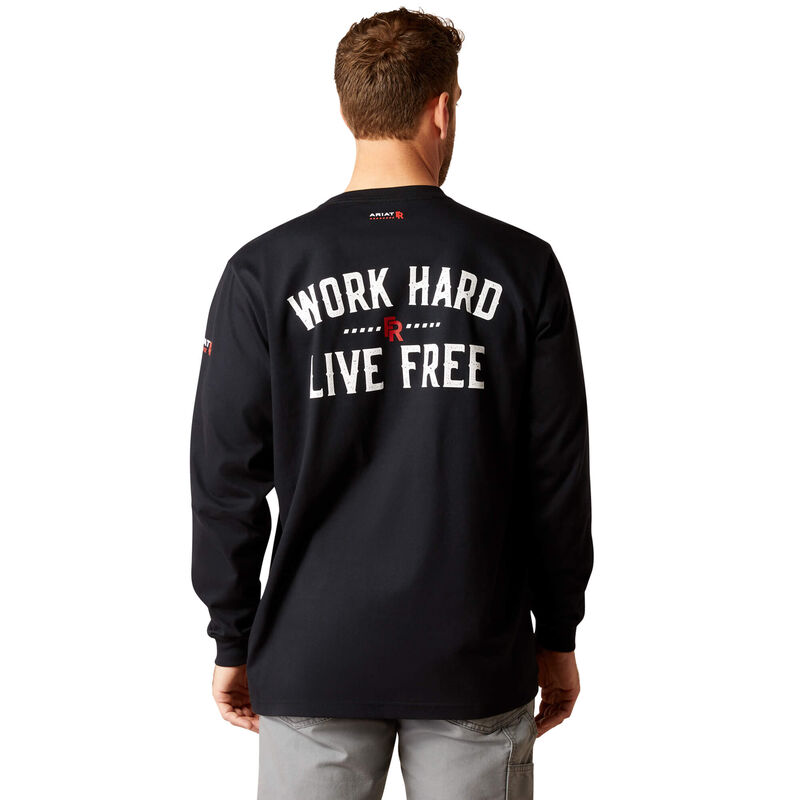Ariat Men's FR Work Hard Live Free Short Sleeve Pocket Work Shirt