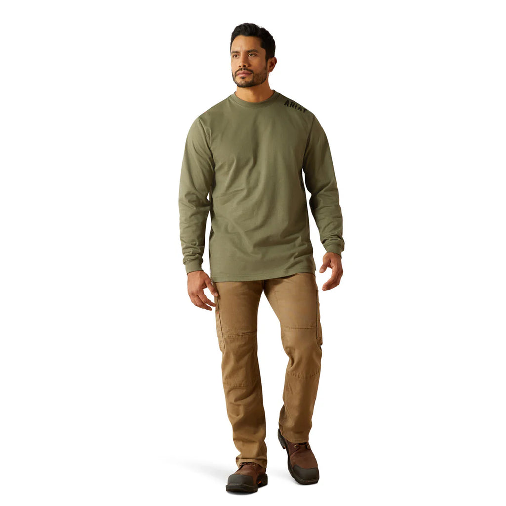 Ariat Men's FR Work Hard Live Free Short Sleeve Pocket Work Shirt