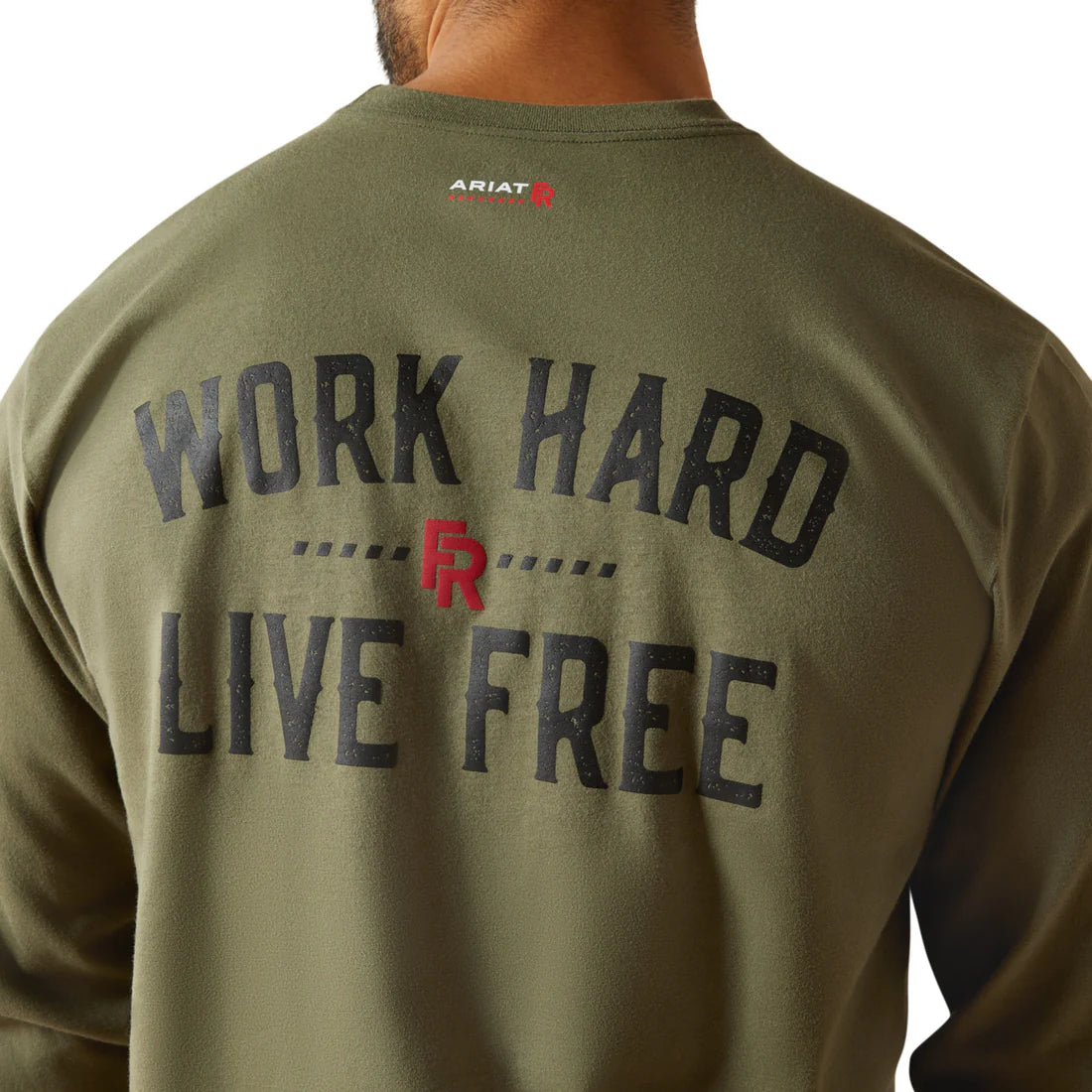 Ariat Men's FR Work Hard Live Free Short Sleeve Pocket Work Shirt