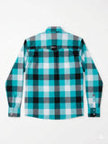 Alfabro FR Men's Turquoise Plaid Western Work Shirt