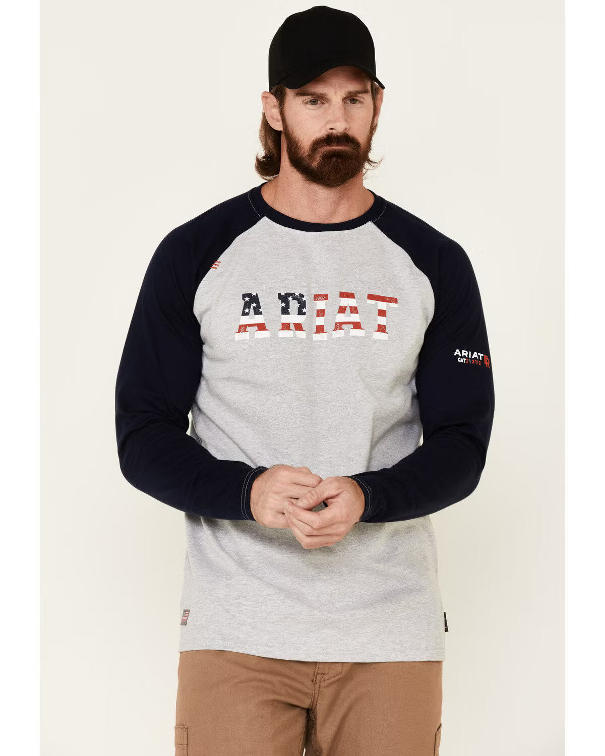Ariat Men's FR Baseball Logo Crew Work Tee