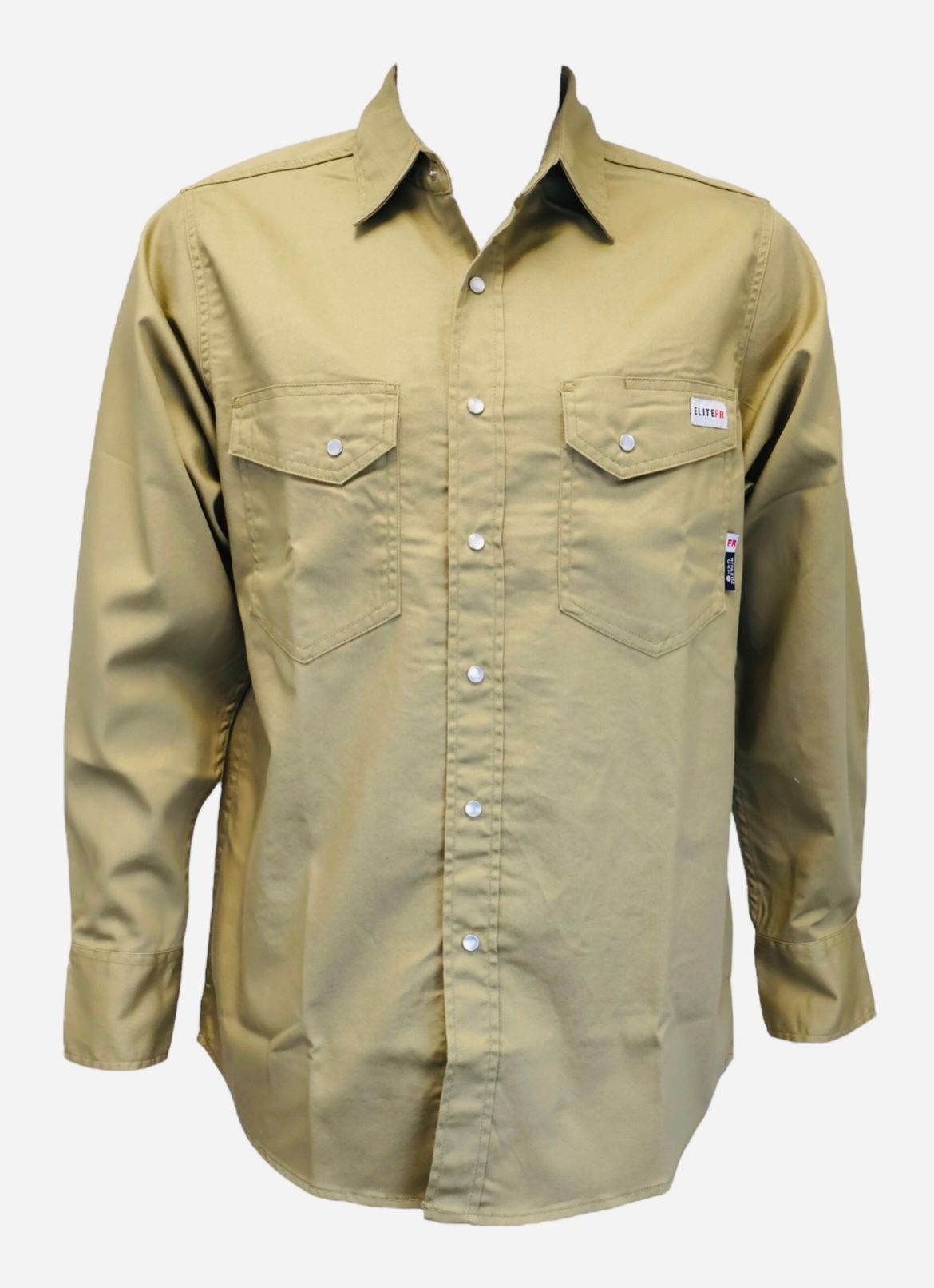 Men's Navy Blue FR Work Shirt with Snaps