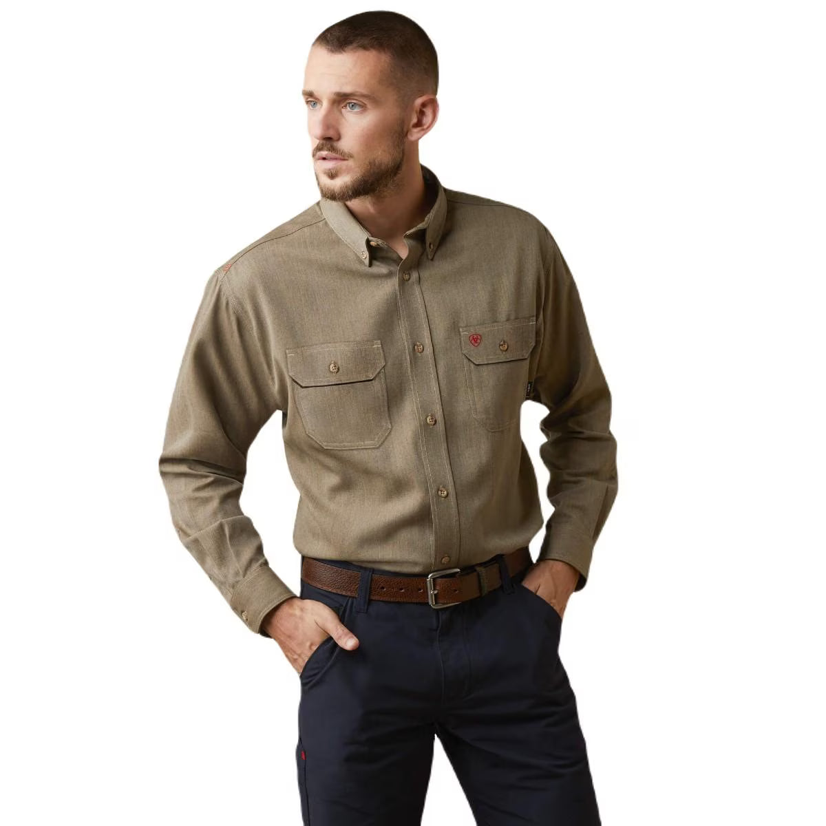 Ariat Men’s FR Air Inherent Shirt in Khaki