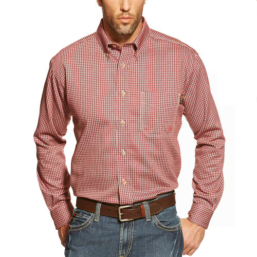 Ariat Men’s FR Bell Work Shirt in Wine