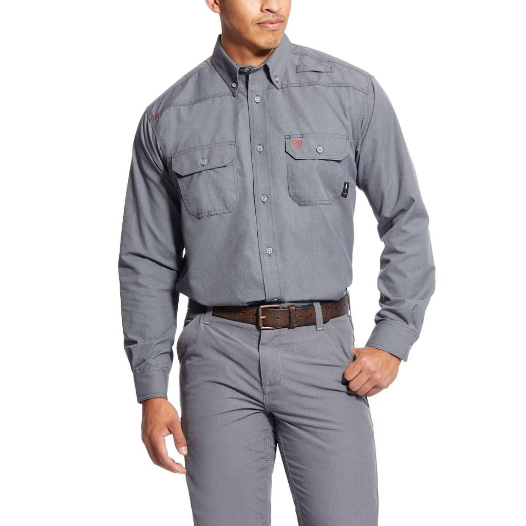Ariat Men’s FR Featherlight Work Shirt in Gray
