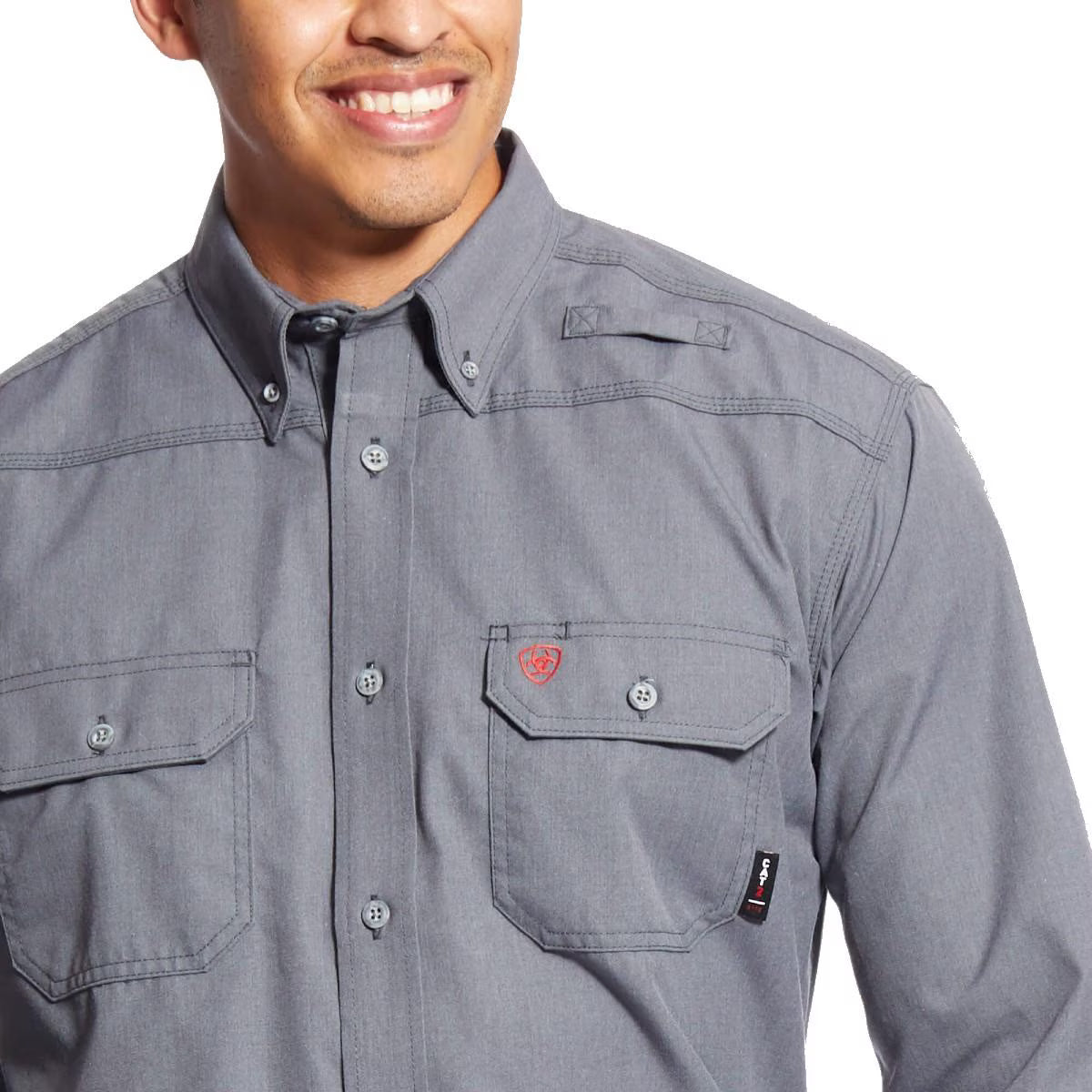 Ariat Men’s FR Featherlight Work Shirt in Gray