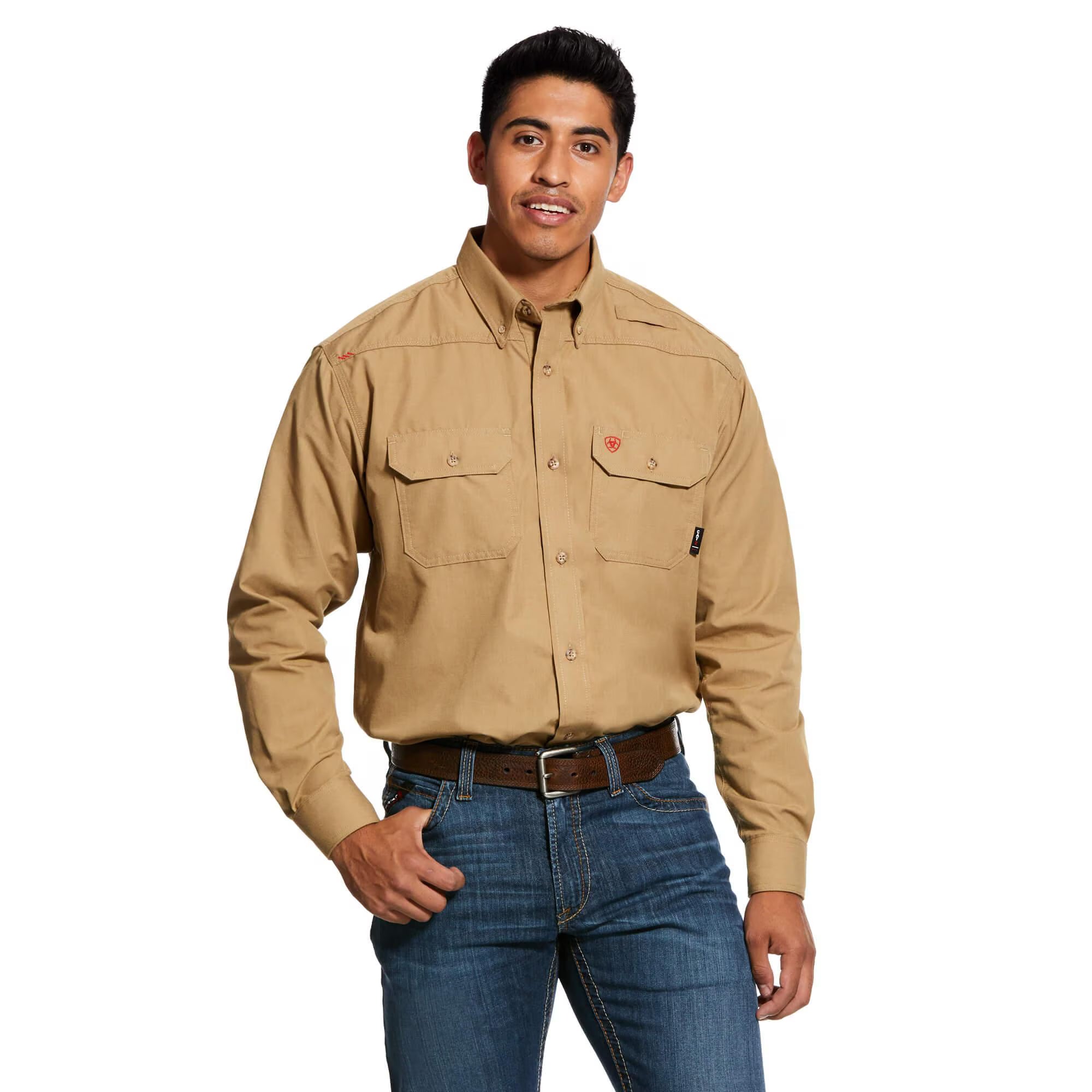 Ariat Men’s FR Featherlight Work Shirt in Khaki