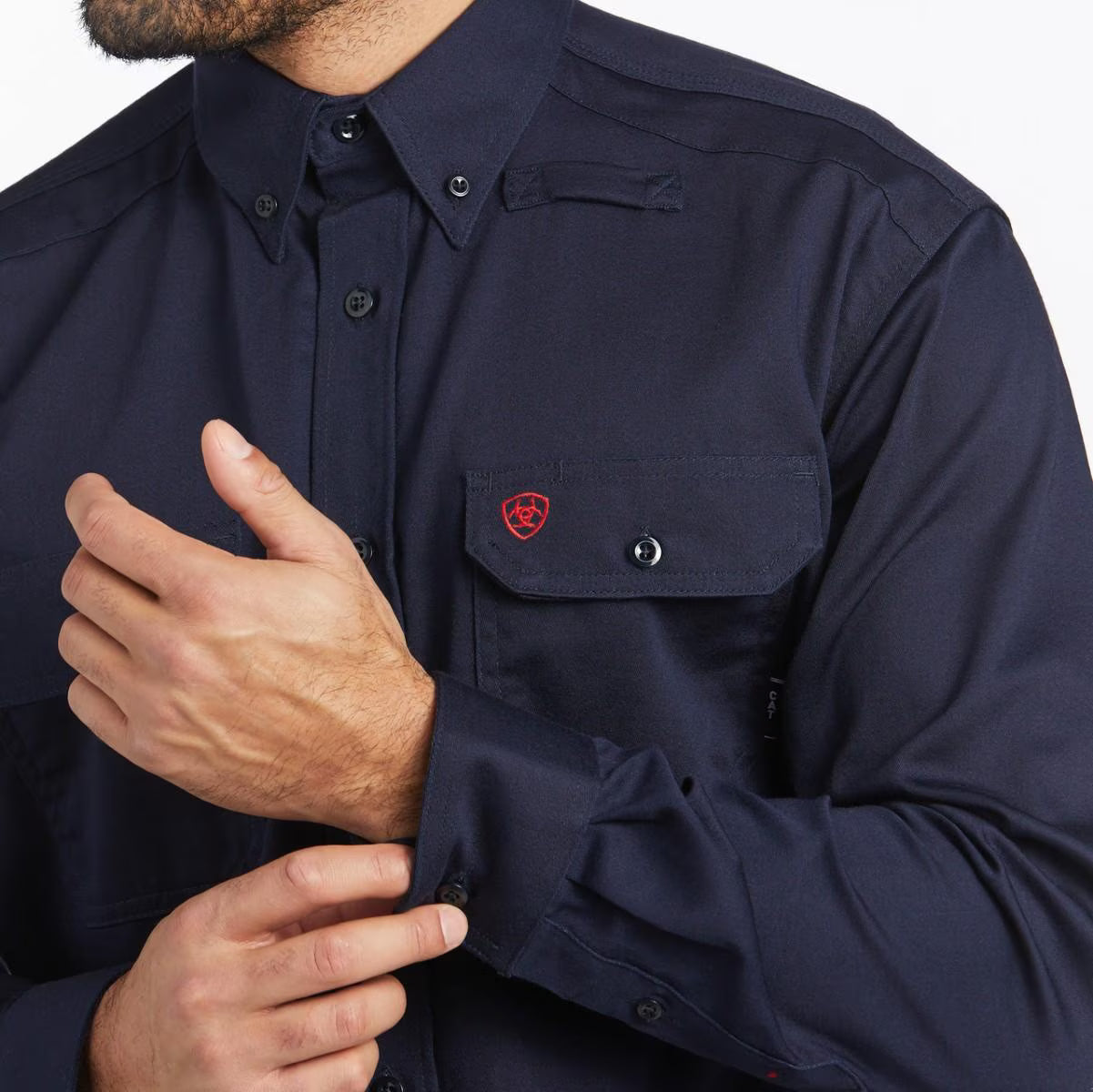 Ariat Men’s FR Solid Work Shirt in Navy