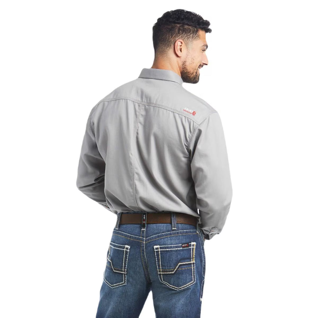 Ariat Men’s FR Solid Work Shirt in Silver Fox