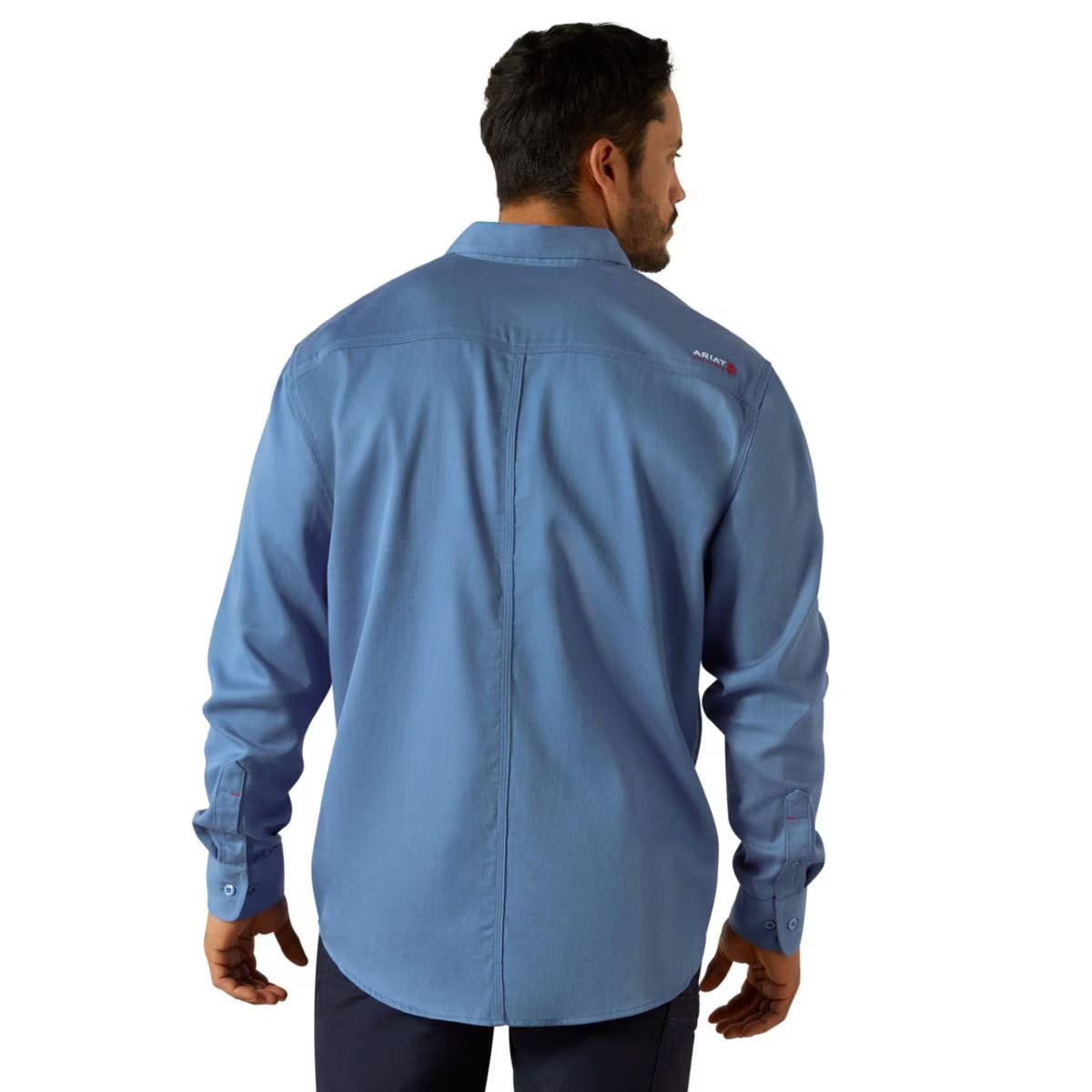 Ariat Men’s FR Solid Work Shirt in Medium Blue
