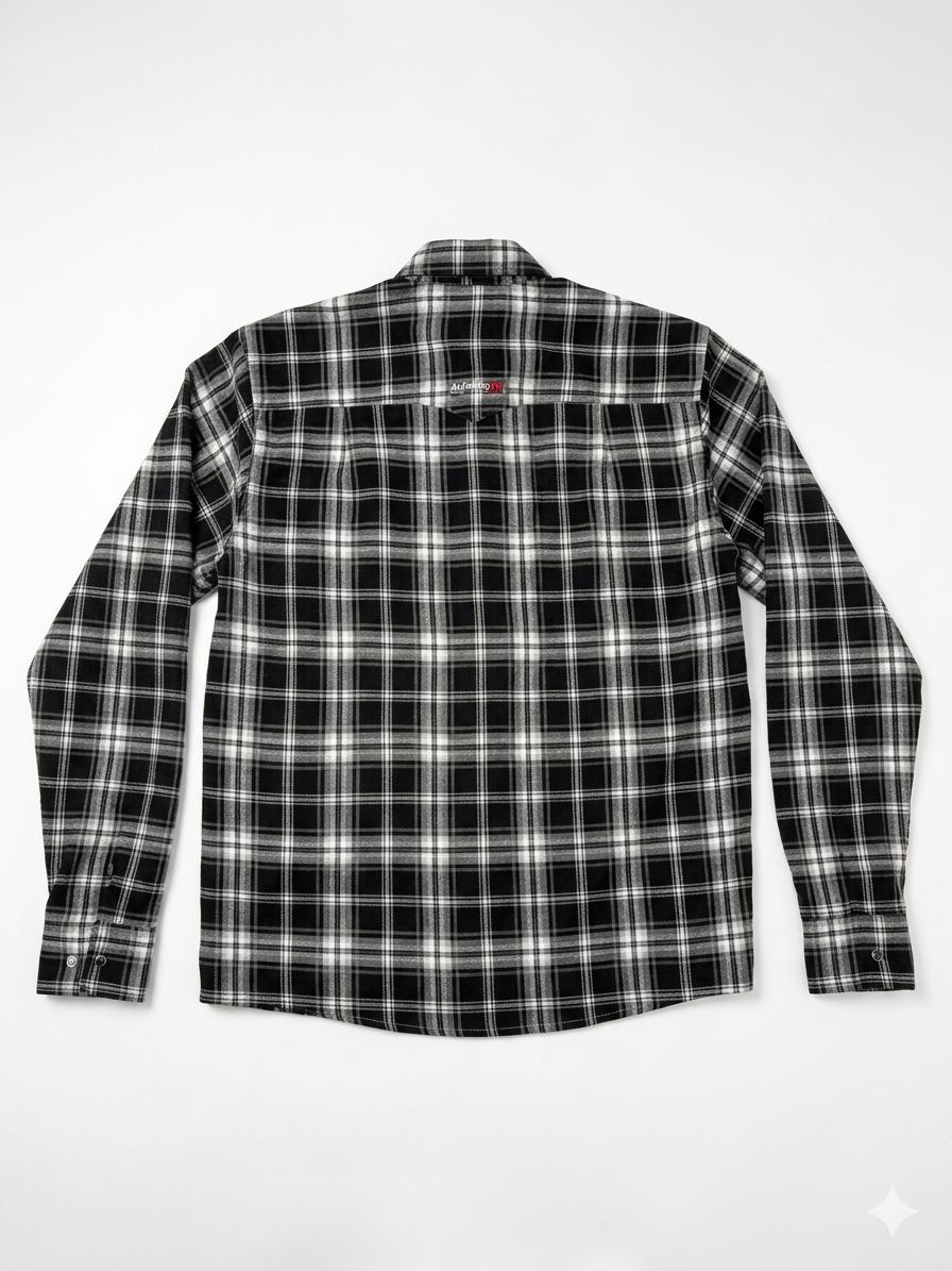 Alfabro FR Classic Black Plaid Western Shirt